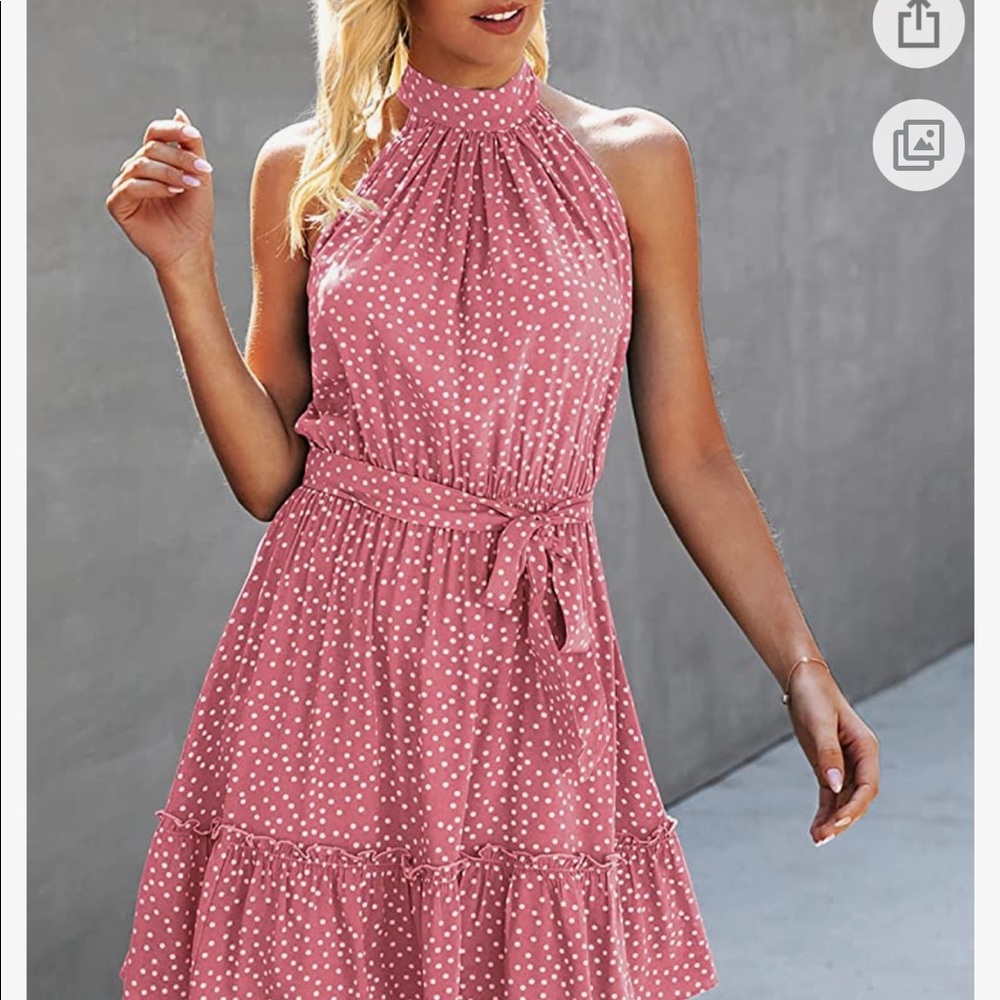 BTFBM Pink and White Dot Dress NWT